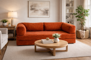 Sofá Cama Teddy M – Sofá Convertible Minimalista en Felpa o Lino | 180 cm | 21 Colores