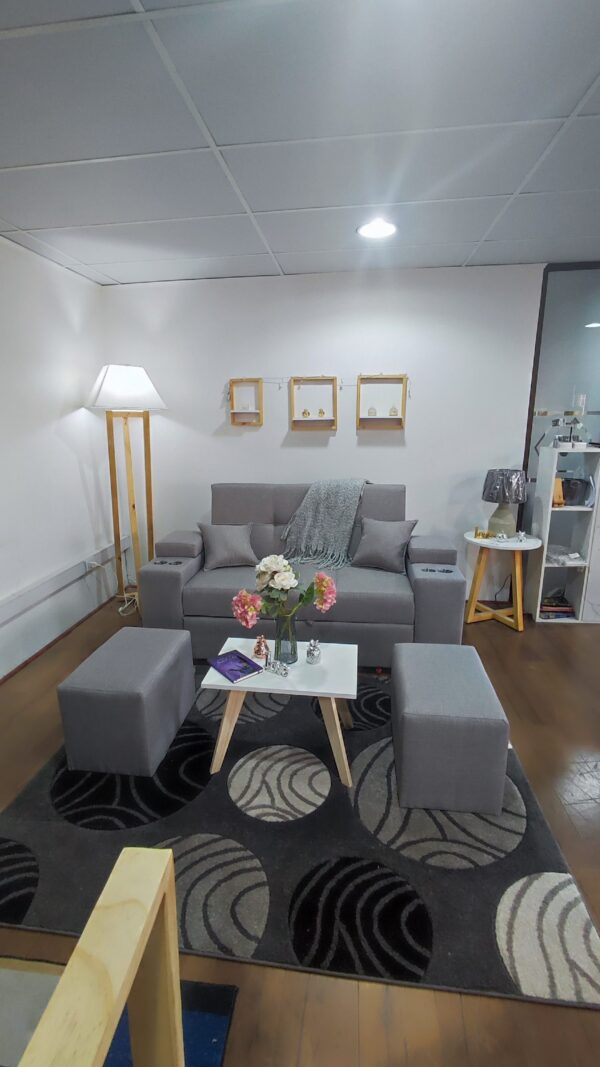 Sofá cama modelo Valparaíso con dos Puff